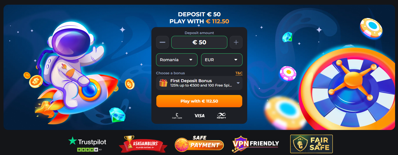 CosmicSlots bonus